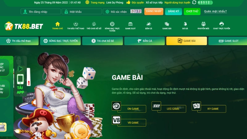 Khám phá kho game đa dạng sau khi đăng ký TK88