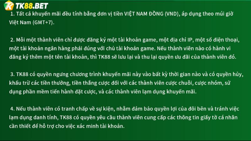 Điều kiện của chương trình nhận thưởng khi thắng xổ số liên tiếp